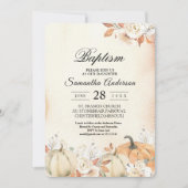 Rustikale Herbstpumpen und Blume Einladung (Vorderseite)