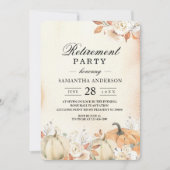 Rustikale Herbstpumpen und Blume Einladung (Vorderseite)