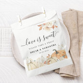 Rustikale Herbstpumpen und Blume Geschenktütchen