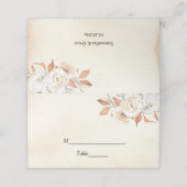 Rustikale Herbstpumpen und Blume Platzkarte (Außenseite Aufgefaltet)