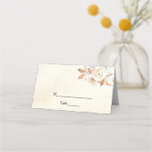 Rustikale Herbstpumpen und Blume Platzkarte (Vorderseite)