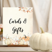 Rustikale Herbstpumpen und Blume Poster