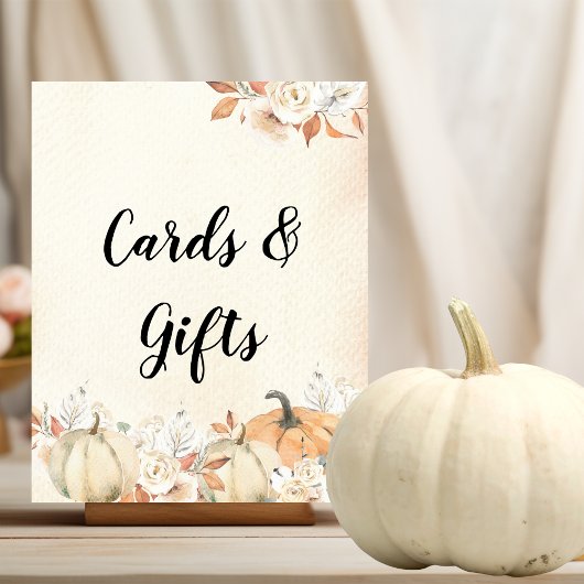 Rustikale Herbstpumpen und Blume Poster