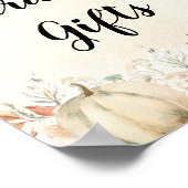 Rustikale Herbstpumpen und Blume Poster (Ecke)