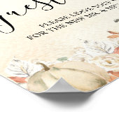 Rustikale Herbstpumpen und Blume Poster (Ecke)