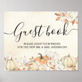 Rustikale Herbstpumpen und Blume Poster (Vorne)