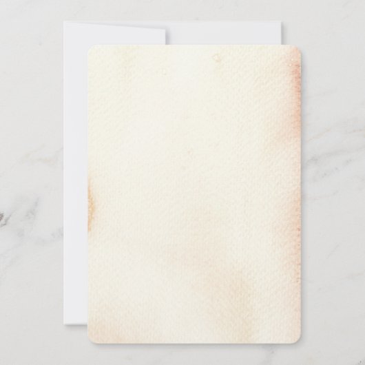 Rustikale Herbstpumpen und Blume Save The Date (Rückseite)