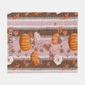 Rustikale Herbstpumpen und Blumenstrauß nahtlos Fleecedecke (Vorderseite (Horizontal))