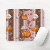 Rustikale Herbstpumpen und Blumenstrauß nahtlos Mousepad (Mit Mouse)