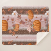 Rustikale Herbstpumpen und Blumenstrauß nahtlos Sherpadecke (Vorderseite (Horizontal))