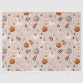 Rustikale Herbstpumpen und Herbstlaub Seidenpapier (Vorderseite)