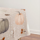 Rustikale Herbstpumpen und Herbstlaub Tischdecke (Beispiel)