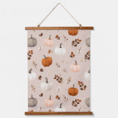 Rustikale Herbstpumpen und Herbstlaub Wandteppich Mit Holzrahmen (Vorderseite)