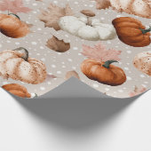 Rustikale Herbstpumpen und Herbstlaube (2) Geschenkpapier (Ecke)