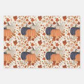 Rustikale Herbstpumpen Wildblumen Blätter (Vorderseite)