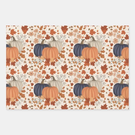 Rustikale Herbstpumpen Wildblumen Blätter (Vorderseite)