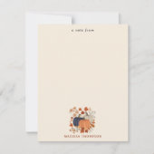 Rustikale Herbstpumpen Wildblumen Blätter Mitteilungskarte (Vorderseite)