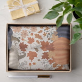 Rustikale Herbstpumpen Wildblumen Blätter Seidenpapier (Geschenk)