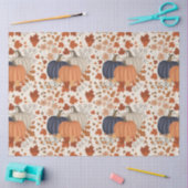 Rustikale Herbstpumpen Wildblumen Blätter Seidenpapier (Basteln)