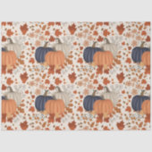 Rustikale Herbstpumpen Wildblumen Blätter Seidenpapier (Vorderseite)