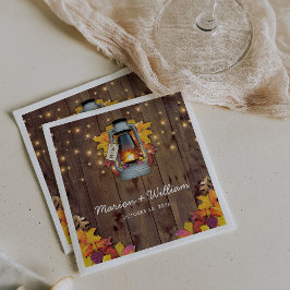 Rustikale Herbstreihen beleuchten Herbstliche Hoch Serviette