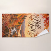 Rustikale Herbstsaison-Illustration Badehandtuch (Badehandtuch)