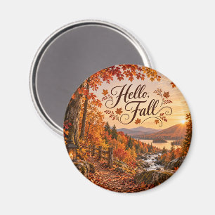 Rustikale Herbstsaison-Illustration Magnet
