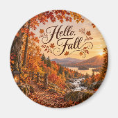 Rustikale Herbstsaison-Illustration Magnet (Vorne)
