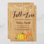 Rustikale Herbstsaunen Bridal Dusche Einladung (Vorne/Hinten)