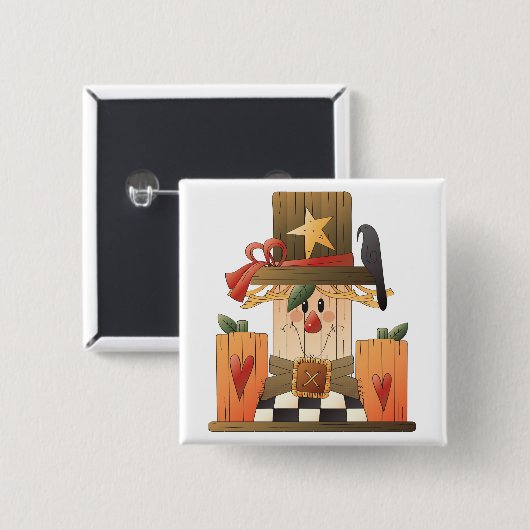 Rustikale Herbstschnecke mit Pumpkins und Crow Button (Vorne & Hinten)