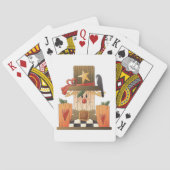 Rustikale Herbstschnecke mit Pumpkins und Crow Spielkarten (Rückseite)