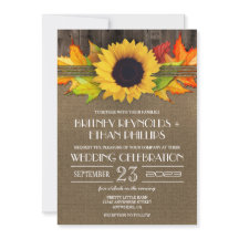 Rustikale Herbstsonnenblume + Einladung zur Hochze