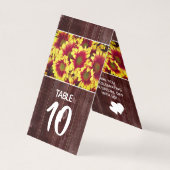 Rustikale Herbstsonnenblumen auf Zaunhochzeit (Rückseite)