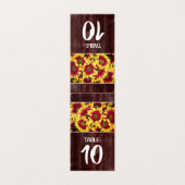 Rustikale Herbstsonnenblumen auf Zaunhochzeit (Außenseite Aufgefaltet)