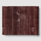 Rustikale Herbstsonnenblumen auf Zaunhochzeit Gästebuch (Rückseite)