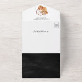 Rustikale Herbstsonnendusche Boho Pumpkin Black Ba All In One Einladung (Außenbereich)