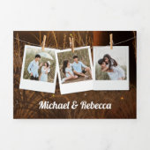 Rustikale Herbstsonnenlichter Dreifach Gefaltete Einladung (Cover)