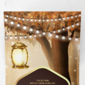 Rustikale Herbstsonnenlichter Dreifach Gefaltete Einladung (Innen Erste Seite)