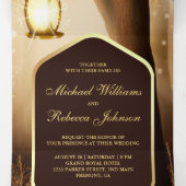 Rustikale Herbstsonnenlichter Dreifach Gefaltete Einladung (Innenseite Mitte)