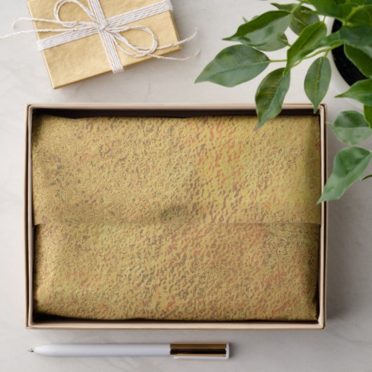 Rustikale Herbsttextur Gold Seidenpapier (Geschenk)