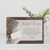 Rustikale Herbsttisch Einstellung Erntedank Abende Feiertagskarte (Stehend Vorderseite)