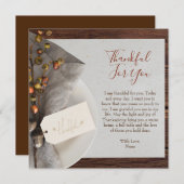 Rustikale Herbsttisch Einstellung Erntedank Abende Feiertagskarte (Vorne/Hinten)