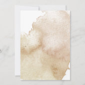 Rustikale Herbsttöne Wasserfarben Blumenmuster Save The Date (Rückseite)