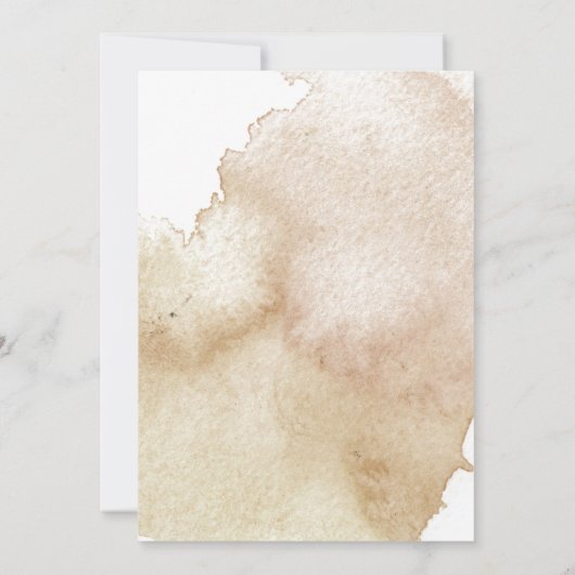 Rustikale Herbsttöne Wasserfarben Blumenmuster Save The Date (Rückseite)