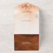 Rustikale Herbstverderblichkeit Blütenbrunnt Orang All In One Einladung (Außenbereich)