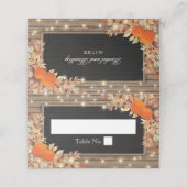 Rustikale Herbstverfallsfeier Platzkarte (Außenseite Aufgefaltet)