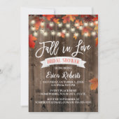 Rustikale Herbstverluste im Brautparty der Liebe Einladung (Vorderseite)