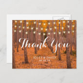Rustikale Herbstwald-Hochzeit im Herbst Vielen Dan Postkarte (Vorne/Hinten)
