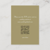 Rustikale Herbstwald-Kiefern QR-Code-Hochzeit Begleitkarte (Rückseite)