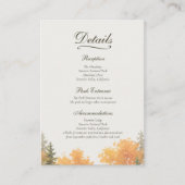 Rustikale Herbstwald-Kiefern QR-Code-Hochzeit Begleitkarte (Vorderseite)
